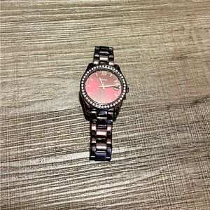 Purple rhinestone Fossil watch